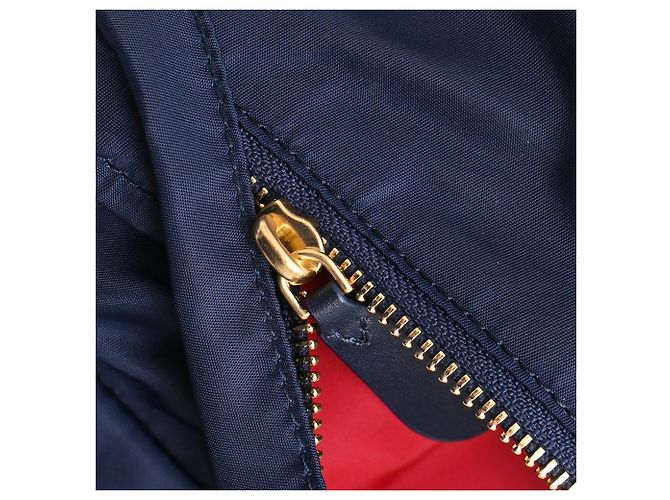 Borsa Tote Eyes Anya Hindmarch in nylon blu navy - vista 13