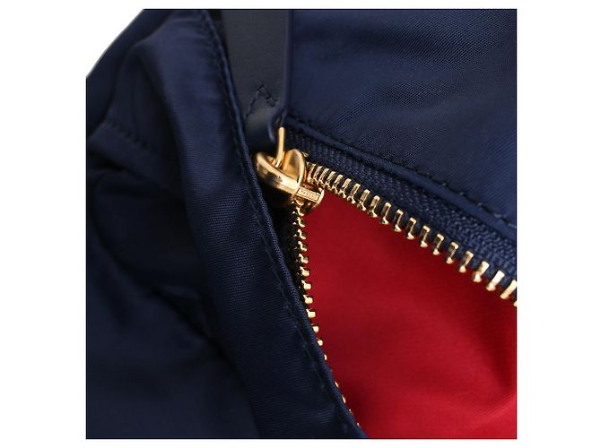 Borsa Tote Eyes Anya Hindmarch in nylon blu navy - vista 14