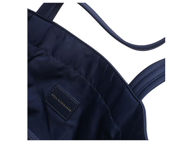 Borsa Tote Eyes Anya Hindmarch in nylon blu navy - vista 24