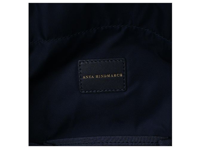 Borsa Tote Eyes Anya Hindmarch in nylon blu navy - vista 6