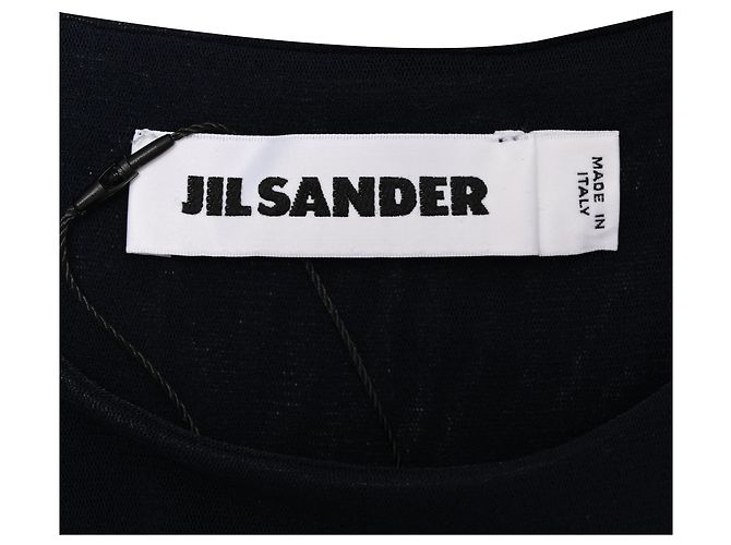 Jil Sander Plissiertes ärmelloses Midikleid aus Polyamid in Navy Blue Blau Marineblau - Ansicht 5