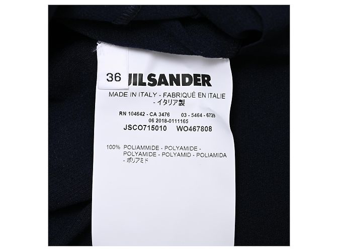 Jil Sander Plissiertes ärmelloses Midikleid aus Polyamid in Navy Blue Blau Marineblau - Ansicht 6