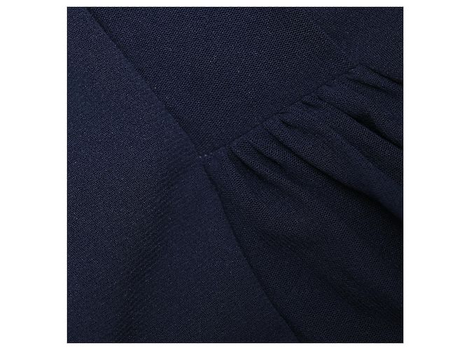 Jil Sander Plissiertes ärmelloses Midikleid aus Polyamid in Navy Blue Blau Marineblau - Ansicht 8