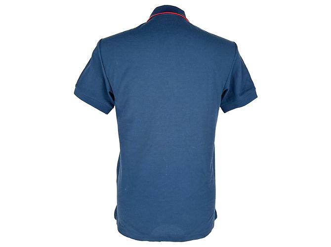 Polo Burberry in cotone blu navy con logo ricamato - vista 3