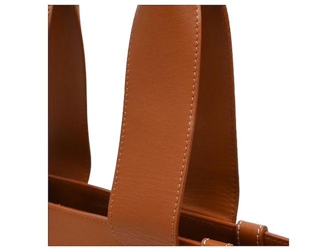 Borsa Tote Chloé Medium Woody in pelle di vitello marrone Rosso - vista 20