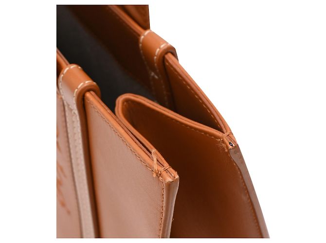 Borsa Tote Chloé Medium Woody in pelle di vitello marrone Rosso - vista 23