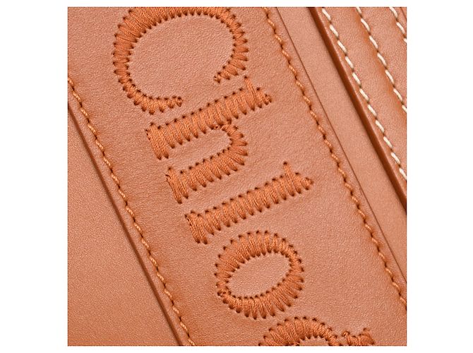 Borsa Tote Chloé Medium Woody in pelle di vitello marrone Rosso - vista 32