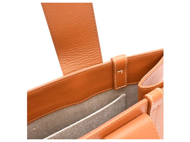 Borsa Tote Chloé Medium Woody in pelle di vitello marrone Rosso - vista 9