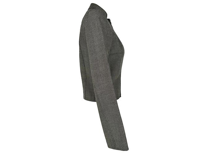 Blazer de doble cremallera Christian Dior en lana gris - vista 2