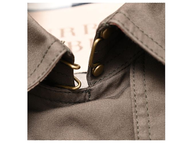 Chaquetón Burberry a cuadros en algodón marrón Castaño - vista 10