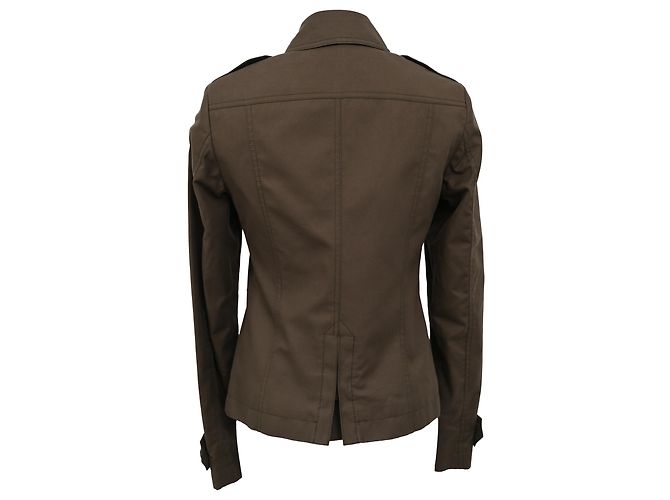 Chaquetón Burberry a cuadros en algodón marrón Castaño - vista 3