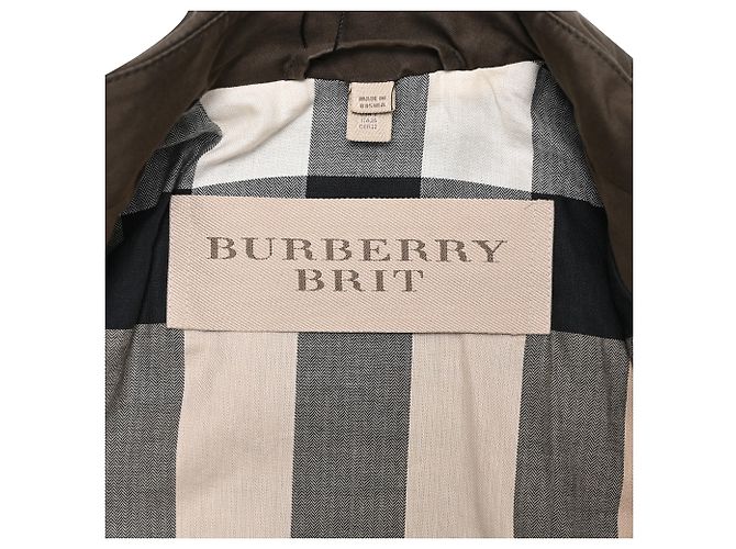 Chaquetón Burberry a cuadros en algodón marrón Castaño - vista 5