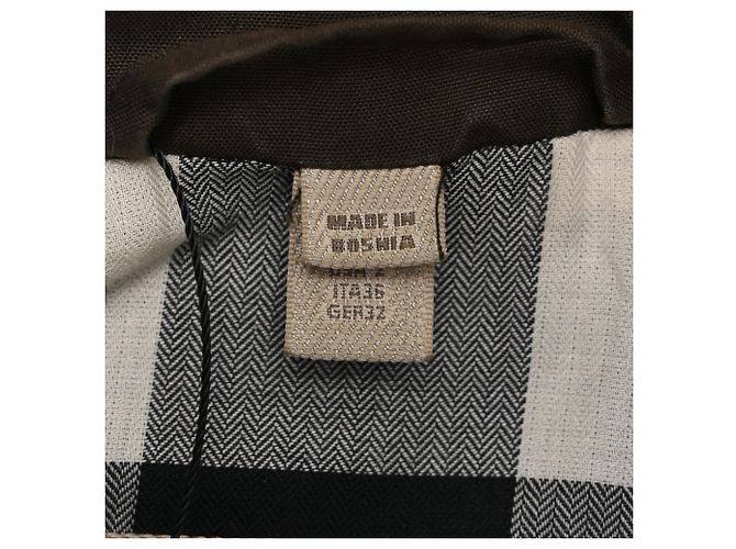Chaquetón Burberry a cuadros en algodón marrón Castaño - vista 6