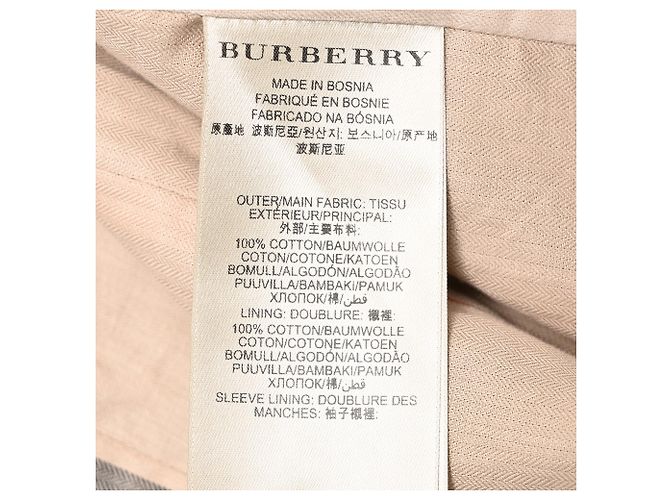 Chaquetón Burberry a cuadros en algodón marrón Castaño - vista 7