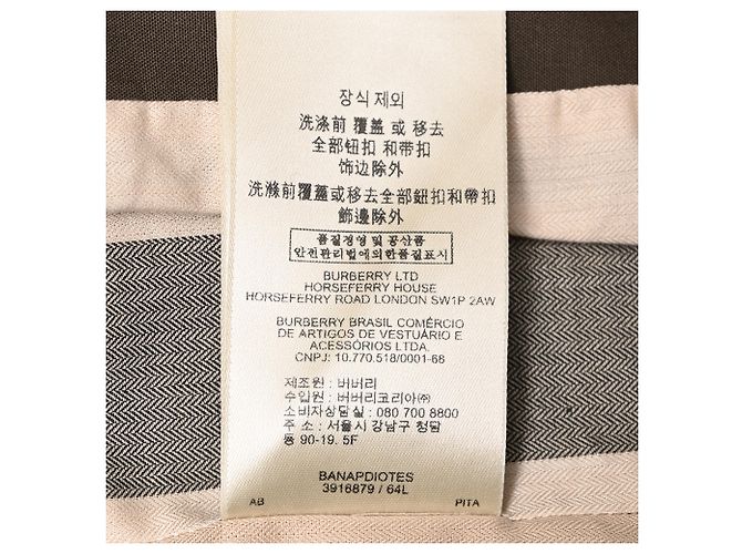 Chaquetón Burberry a cuadros en algodón marrón Castaño - vista 8