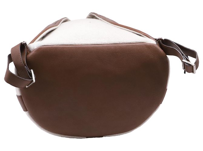 Brunello Cucinelli Drawstring Backpack in Beige Canvas - view 5