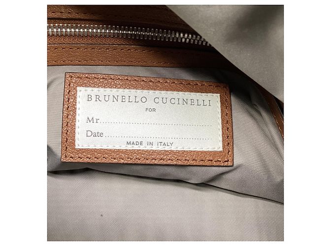 Brunello Cucinelli Drawstring Backpack in Beige Canvas - view 8