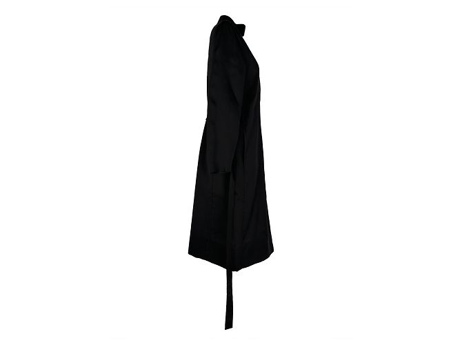Trench con cintura Dolce & Gabbana in seta nera Nero - vista 2