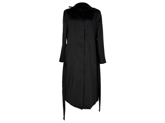 Trench con cintura Dolce & Gabbana in seta nera Nero - vista 5