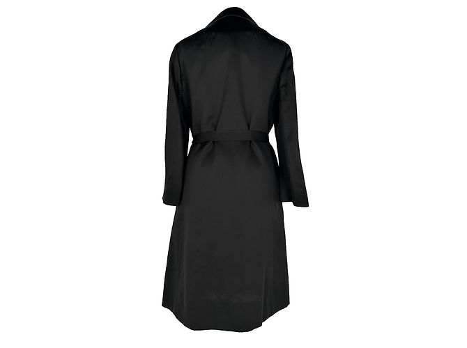 Trench con cintura Dolce & Gabbana in seta nera Nero - vista 6