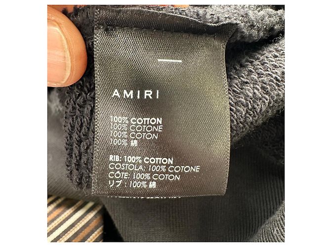 Felpa con cappuccio Amiri Core Logo-Print in cotone nero - vista 10