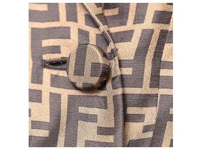 Fendi Monogram Blazer in Multicolor Silk Multiple colors - view 11