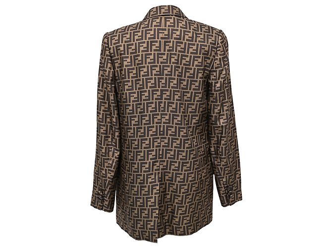 Fendi Monogram Blazer in Multicolor Silk Multiple colors - view 3
