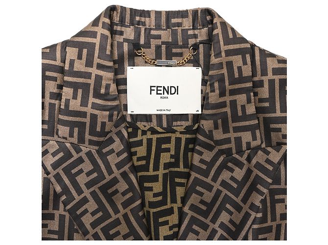 Fendi Monogram Blazer in Multicolor Silk Multiple colors - view 4