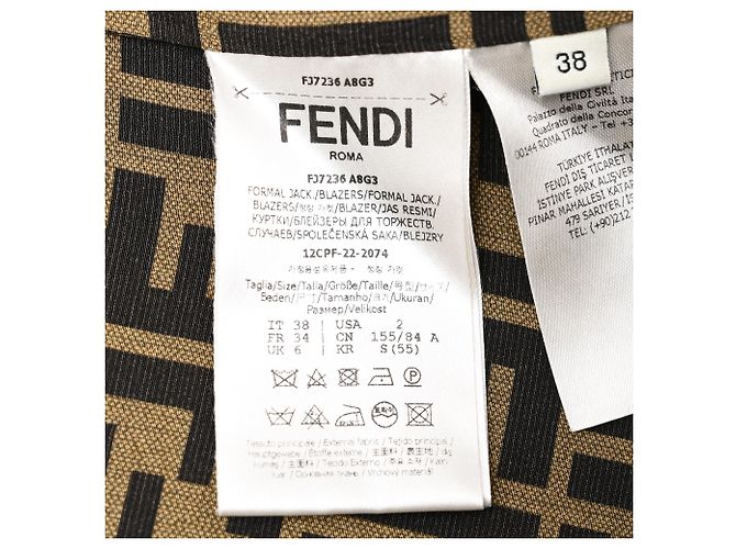 Fendi Monogram Blazer in Multicolor Silk Multiple colors - view 6