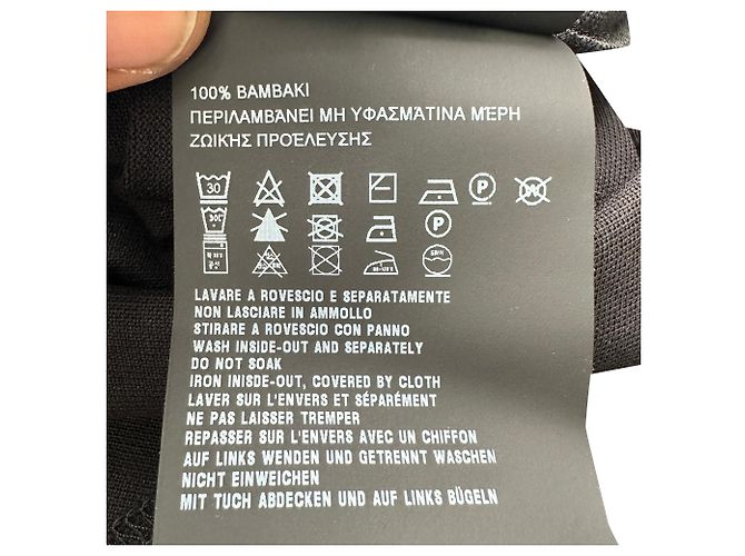 Prada Polohemd aus schwarzer Baumwolle mit Logo-Applikation - Ansicht 13