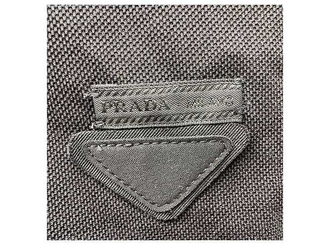 Prada Polohemd aus schwarzer Baumwolle mit Logo-Applikation - Ansicht 3