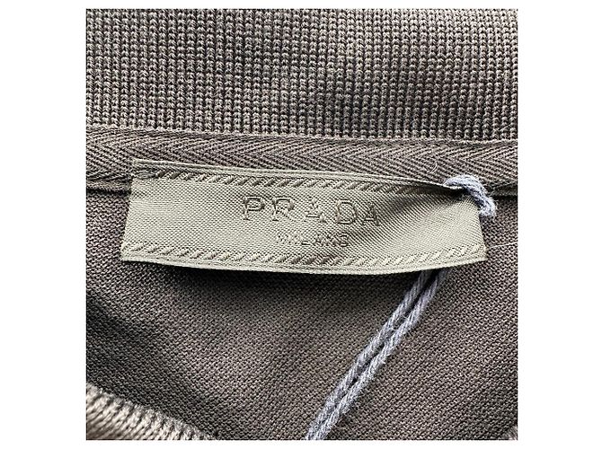 Prada Polohemd aus schwarzer Baumwolle mit Logo-Applikation - Ansicht 6