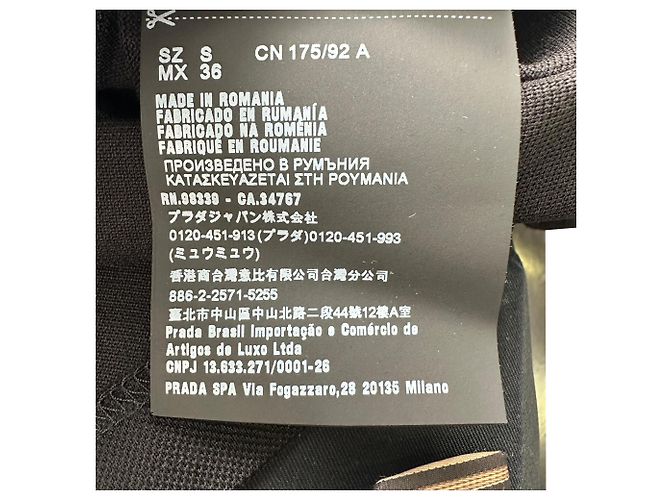 Prada Polohemd aus schwarzer Baumwolle mit Logo-Applikation - Ansicht 9