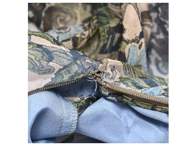 Abito midi con stampa floreale e scollo a V Alberta Ferretti in seta multicolore - vista 12