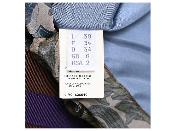 Abito midi con stampa floreale e scollo a V Alberta Ferretti in seta multicolore - vista 6