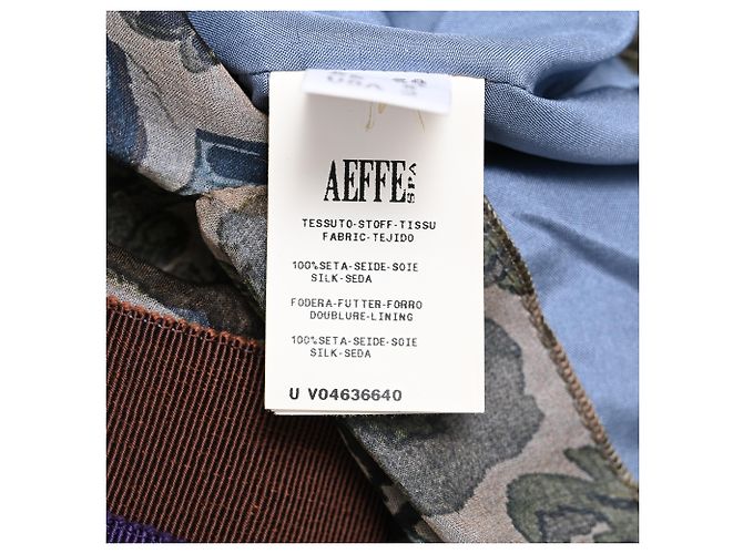 Abito midi con stampa floreale e scollo a V Alberta Ferretti in seta multicolore - vista 7