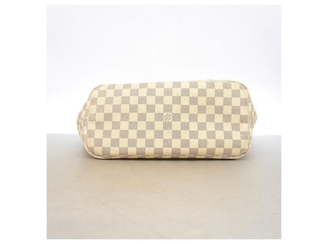 Borsa Tote Louis Vuitton Damier Azur Neverfull MM Bianco - vista 3