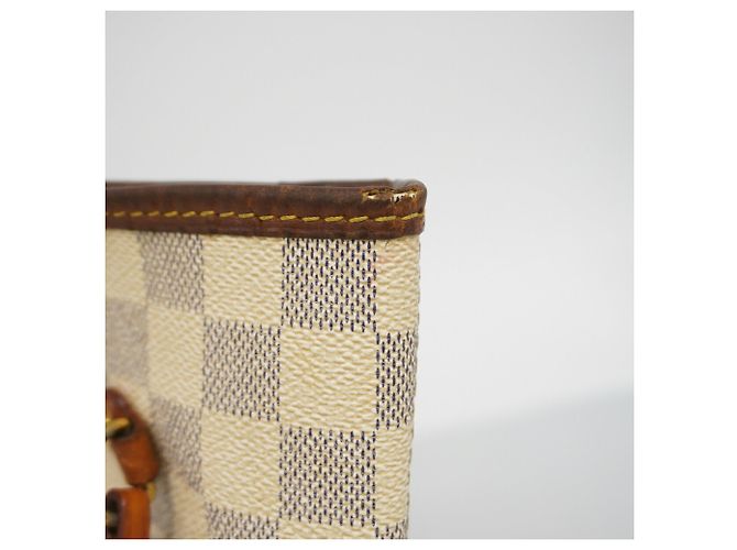 Borsa Tote Louis Vuitton Damier Azur Neverfull MM Bianco - vista 8
