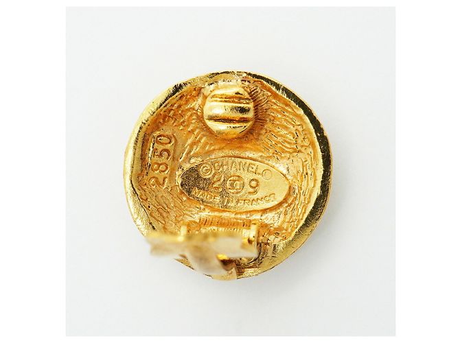 Chanel vergoldete Clip-Ohrringe Golden - Ansicht 4