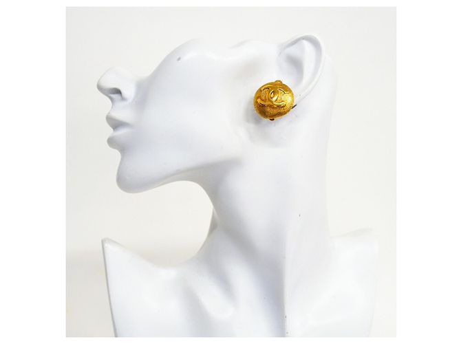 Chanel vergoldete Clip-Ohrringe Golden - Ansicht 5