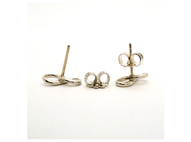 Autre Marque Pendientes de botón Tiffany & Co. Infinity en plata de ley - vista 3