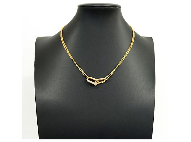 Autre Marque Collana Large Double Link Hardware in Oro Rosa 18K Tiffany & Co. - vista 6