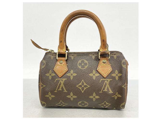Bolsa de mão Louis Vuitton Monogram Mini Speedy Marrom - vista 11