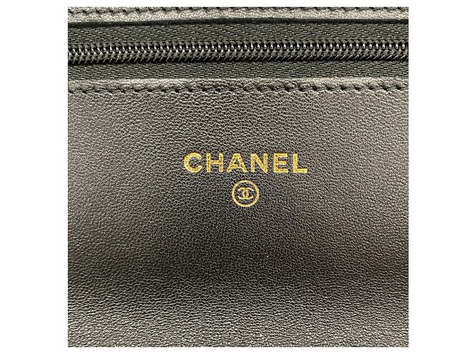 Portafoglio a spalla con catena Chanel Matelassé in pelle d'agnello nera Nero - vista 5