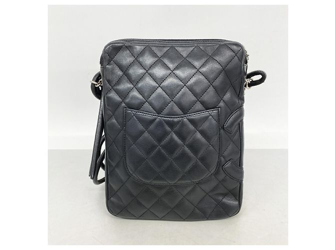 Borsa a tracolla Chanel Cambon in pelle d'agnello Nero - vista 10