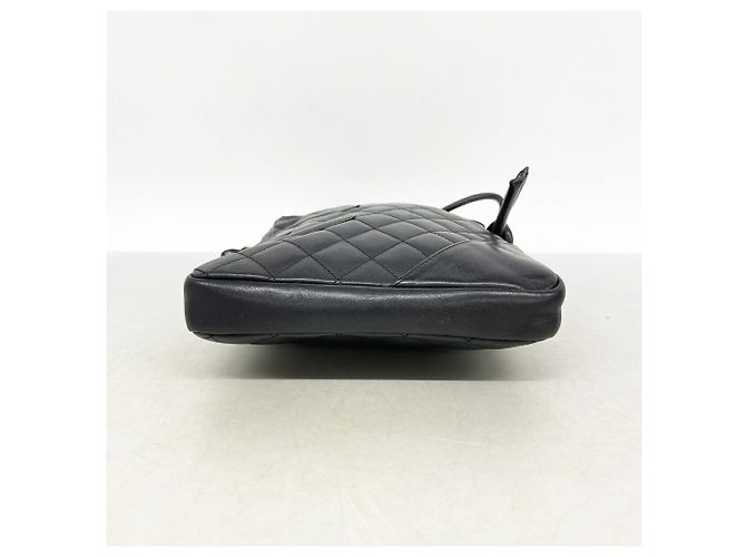 Borsa a tracolla Chanel Cambon in pelle d'agnello Nero - vista 3