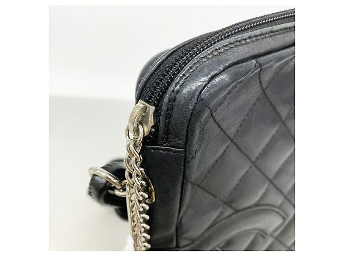 Borsa a tracolla Chanel Cambon in pelle d'agnello Nero - vista 6