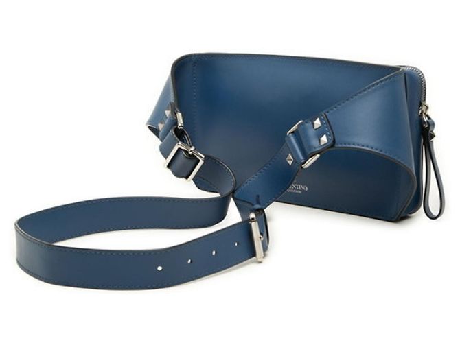 Borsa sling Valentino in pelle blu - vista 2