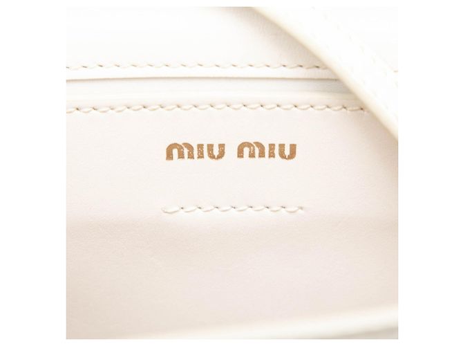 Borsa a mano e a tracolla 2-Way Miu Miu Bianco Beige - vista 5