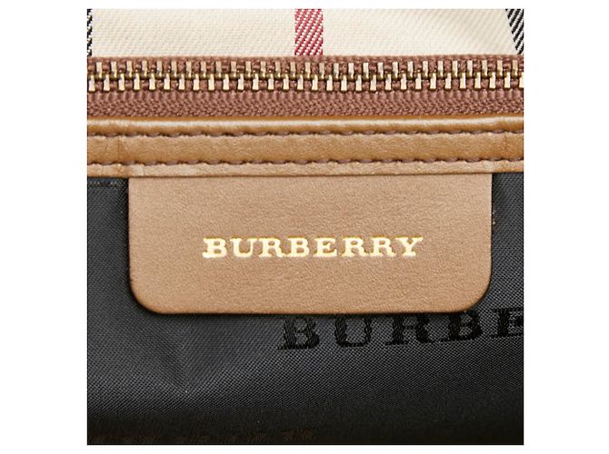 Borsa Burberry Nova Check Marrone - vista 9